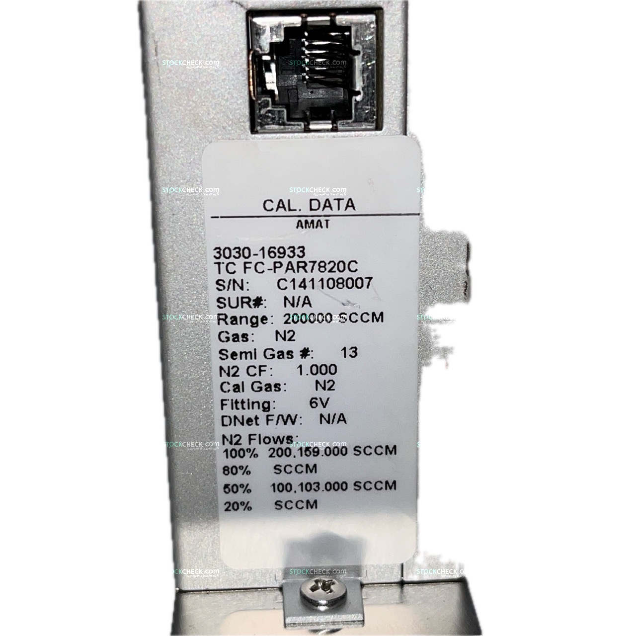Aera TC FC-PAR7820C 3030-16933 Mass Flow Controller Aera TC FC-PAR7820C 3030-16933 Mass Flow Controller