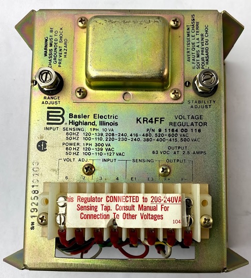 Basler Electric KR4FF Voltage Regulator Basler Electric KR4FF Voltage Regulator