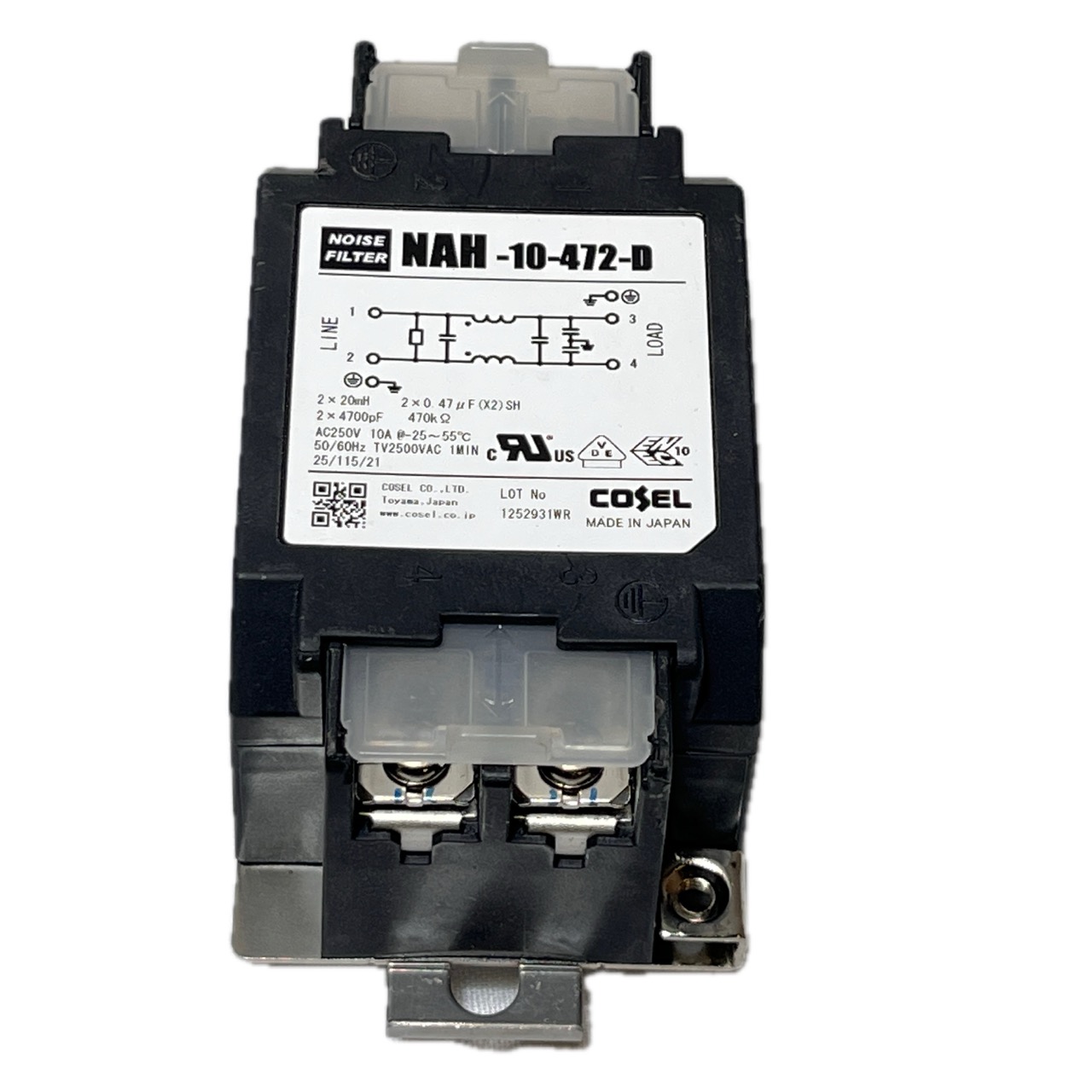 Cosel NAH-10-472-D Noise Filter Cosel NAH-10-472-D Noise Filter