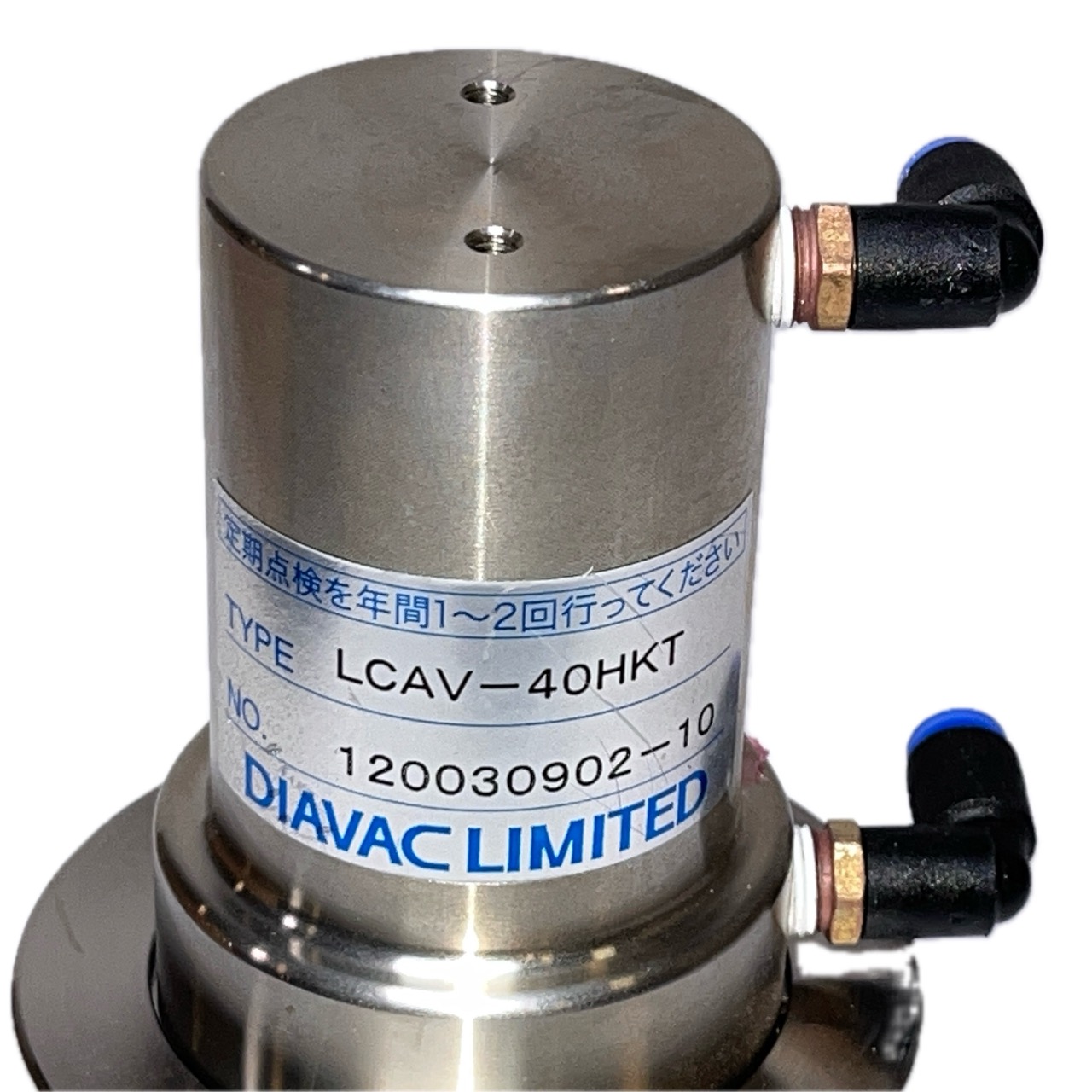 Diavac LCAV-40HKT Pneumatic Angle Valve Diavac LCAV-40HKT Pneumatic Angle Valve