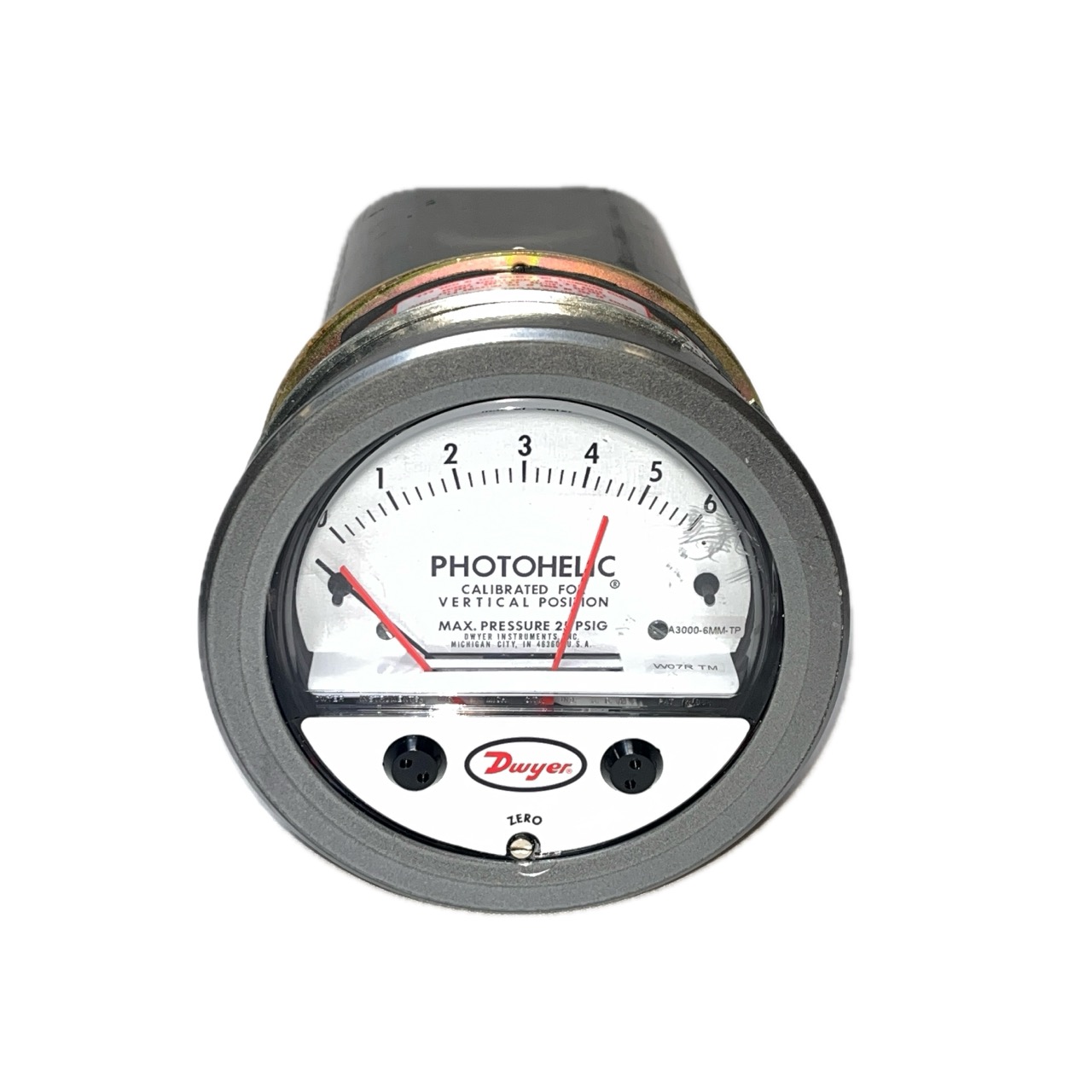 Dwyer A3000-6MM-TP Pressure Gauge Dwyer A3000-6MM-TP Pressure Gauge