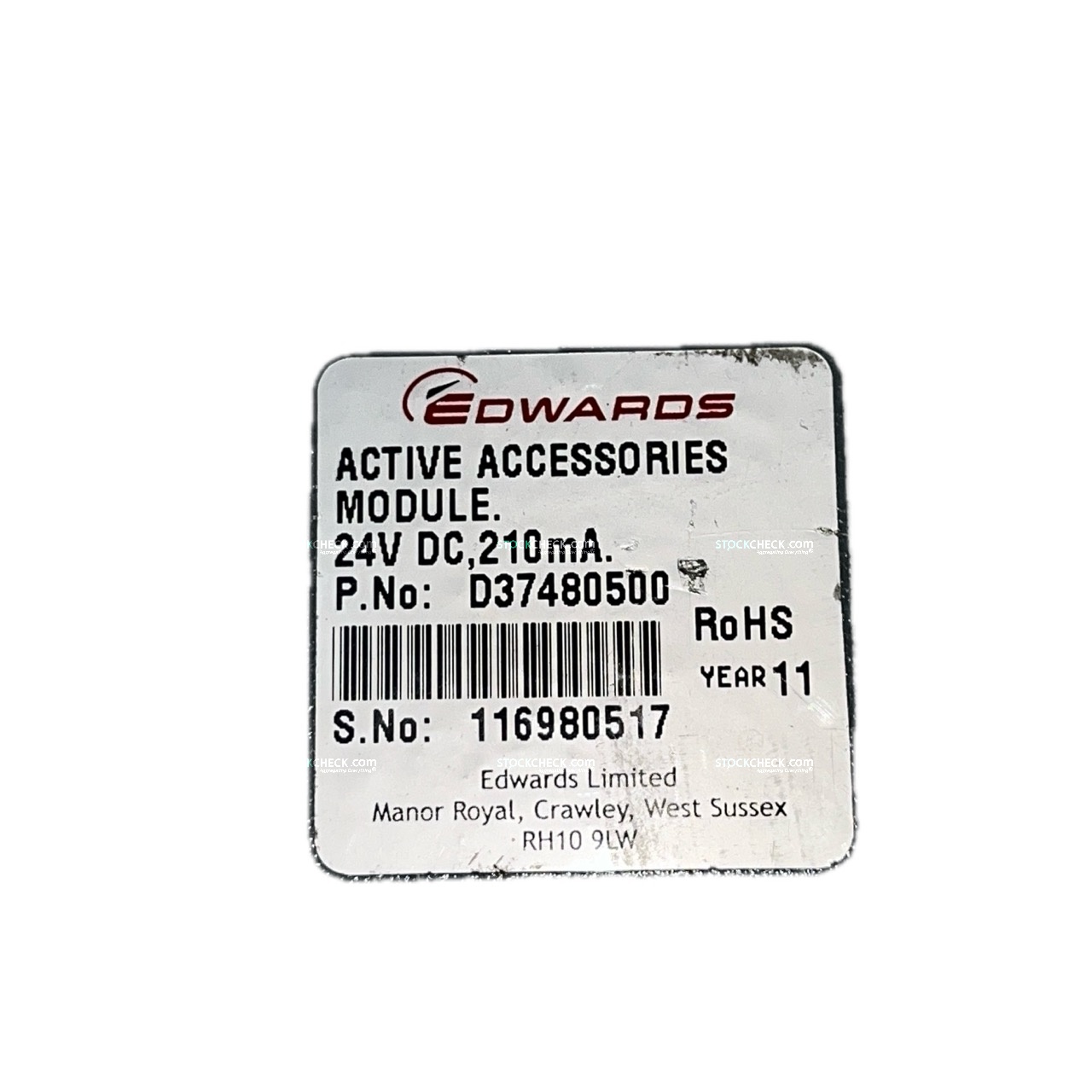 Edwards D37480500 Active Accessories Controller Edwards D37480500 Active Accessories Controller
