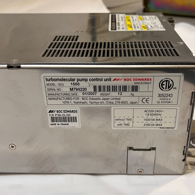 Edwards SCU-1500 STP Control Unit | Turbomolecular Pump Control Unit Edwards SCU-1500 STP Control Unit | Turbomolecular Pump Control Unit