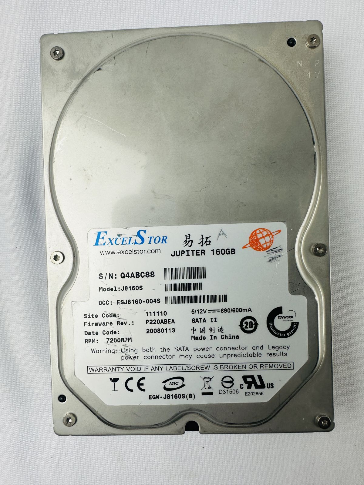 Excelstor J8160S Jupiter 160GB Hard Disk Drive Excelstor J8160S Jupiter 160GB Hard Disk Drive