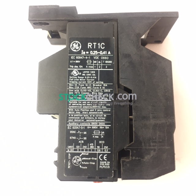 General Electric RT1F Thermal Overload Relay General Electric RT1F Thermal Overload Relay