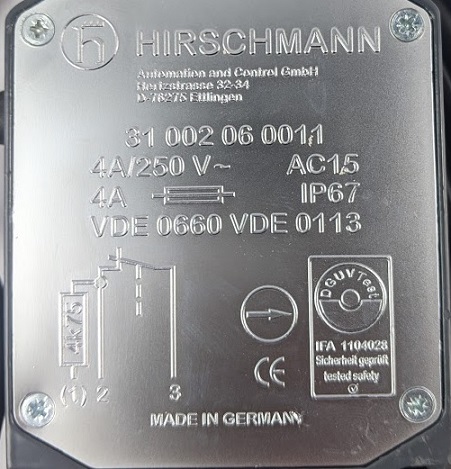 Hirschmann 31002060011 Anti-Two Block Switches Hirschmann 31002060011 Anti-Two Block Switches