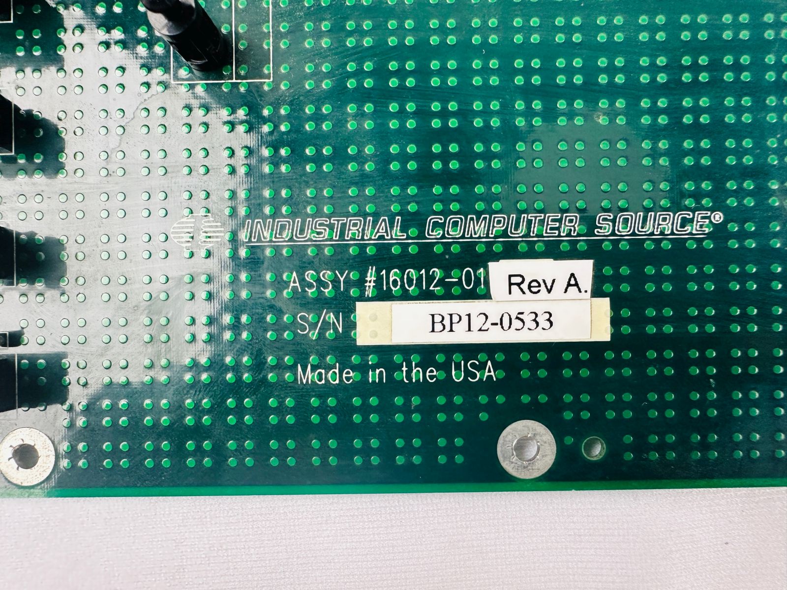 Industrial Computer Source 16012-01 Backplane Industrial Computer Source 16012-01 Backplane