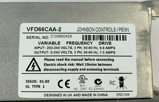 Johnson Controls VFD66CAA-2 Johnson Controls VFD66CAA-2