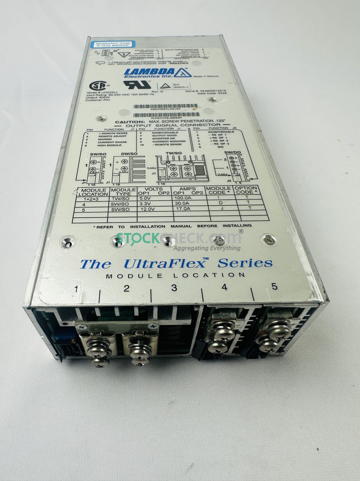 Lambda Electronics UNZ2DIJ Power Supply Lambda Electronics UNZ2DIJ Power Supply