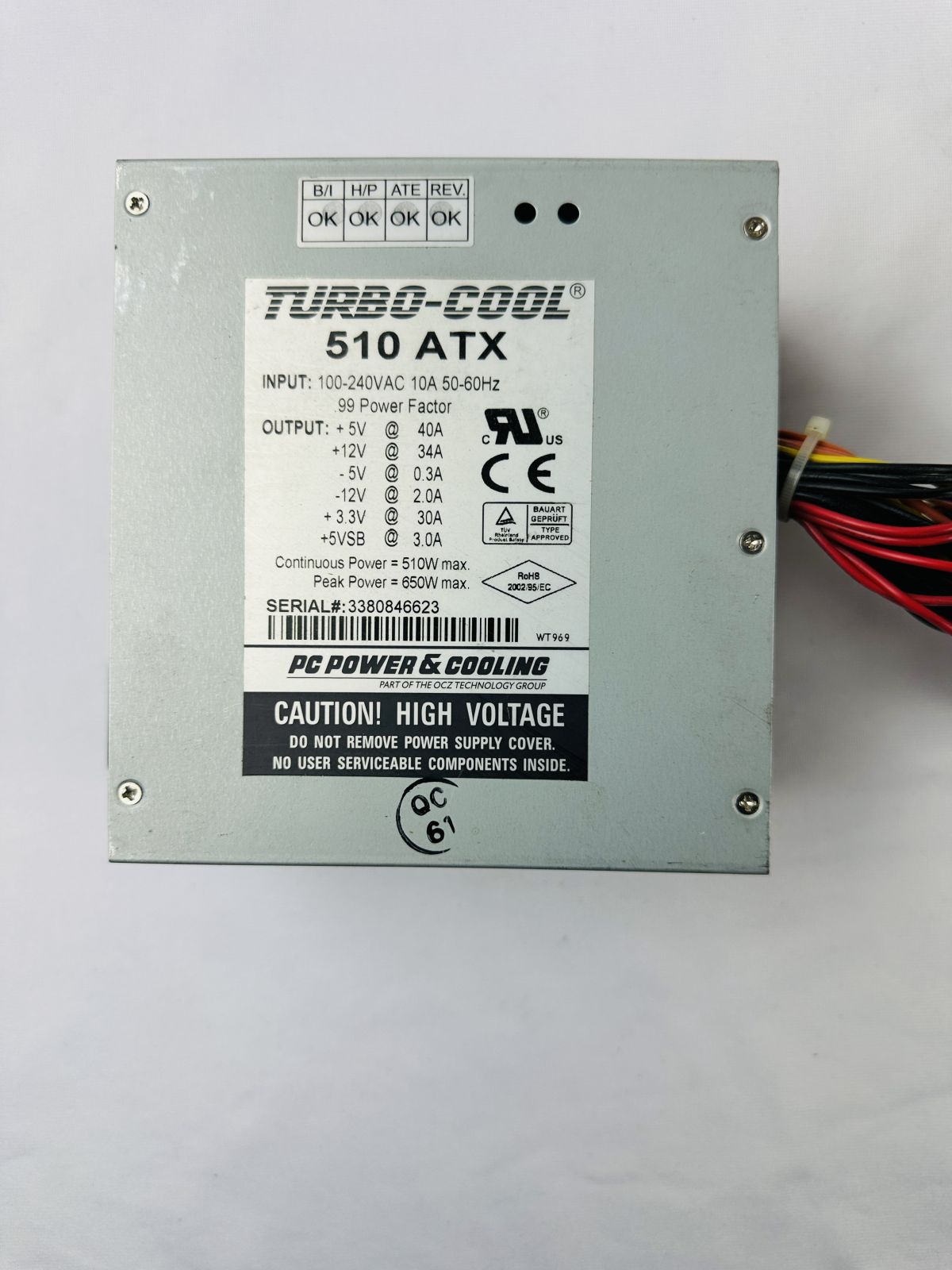 PC Power & Cooling Turbo Cool 510 ATX Power Supply PC Power & Cooling Turbo Cool 510 ATX Power Supply