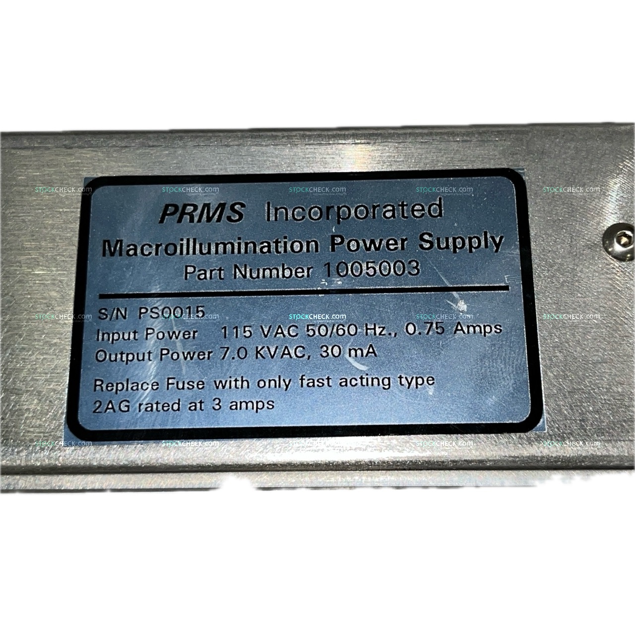 PRMS 1005003 Macroillumination Power Supply PRMS 1005003 Macroillumination Power Supply