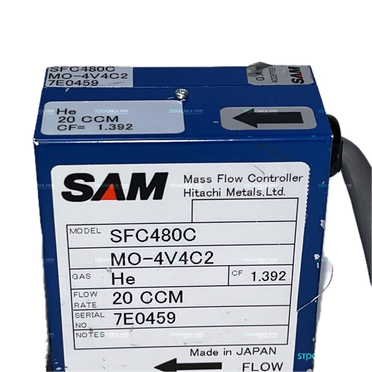 Sam SFC480C Mass Flow Controller Sam SFC480C Mass Flow Controller