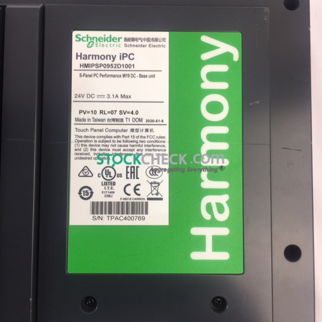 Schneider Electric Harmony iPC HMIPSP0952D1001 Industrial Operator's Panel Schneider Electric Harmony iPC HMIPSP0952D1001 Industrial Operator's Panel