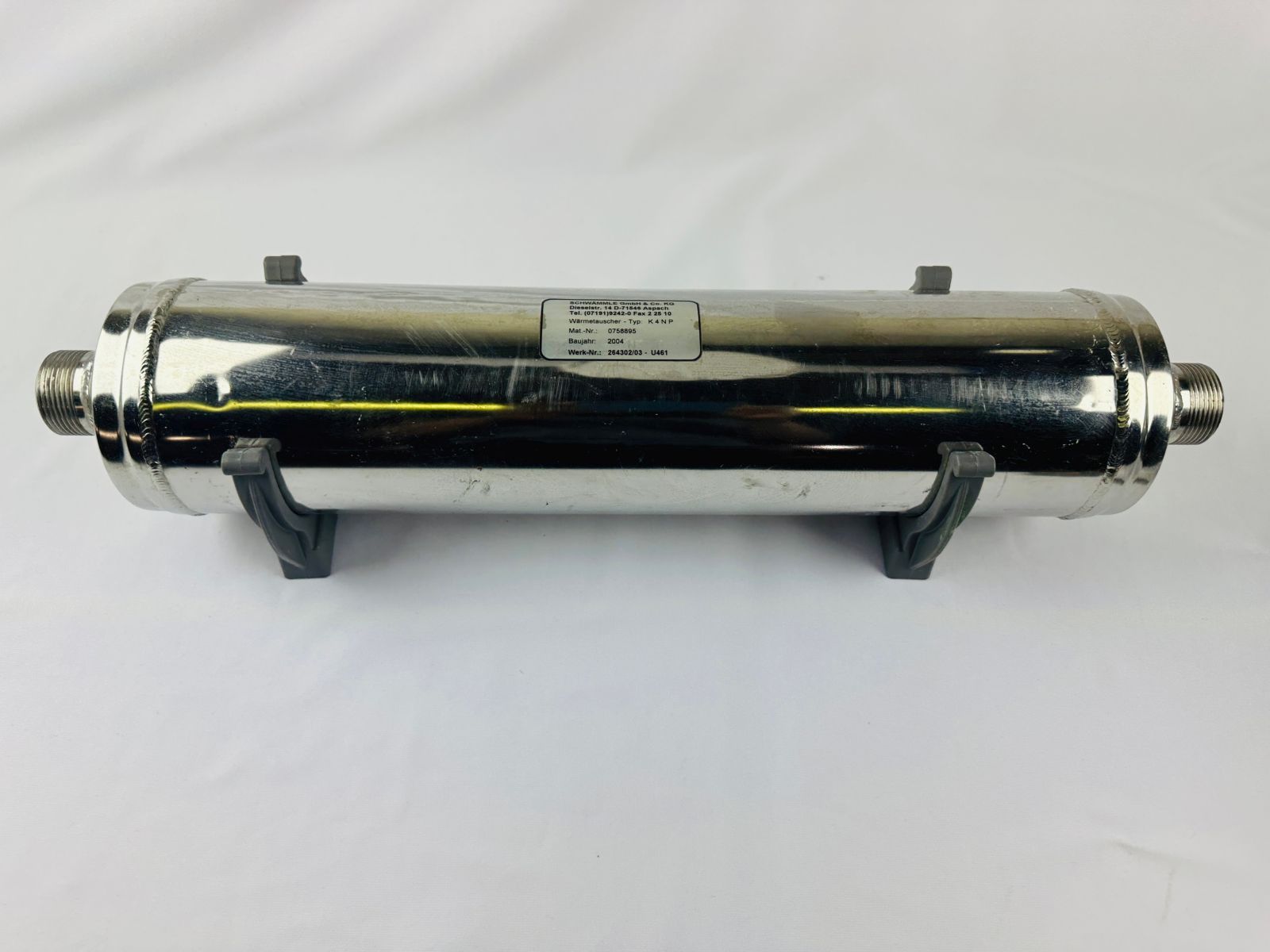 Schwammle 0758895 K4NP Shell & Tube Heat Exchanger Schwammle 0758895 K4NP Shell & Tube Heat Exchanger