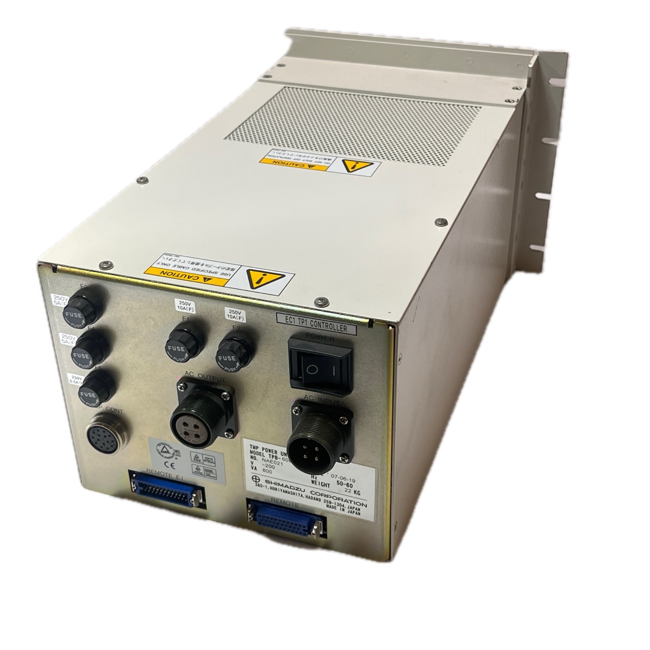 Shimadzu TPB-60D (1) Turbomolecular Pump Power Unit Shimadzu TPB-60D (1) Turbomolecular Pump Power Unit