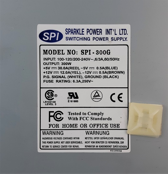 Sparkle Power SPI-300G Power Supply Sparkle Power SPI-300G Power Supply