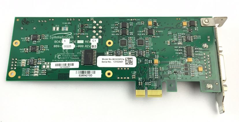 Symmetricom BC635PCIe PCI Express Time and Frequency Processor Symmetricom BC635PCIe PCI Express Time and Frequency Processor