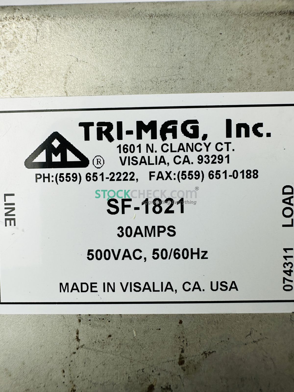 Tri-Mag SF-1821 Power Line Filter Module Tri-Mag SF-1821 Power Line Filter Module