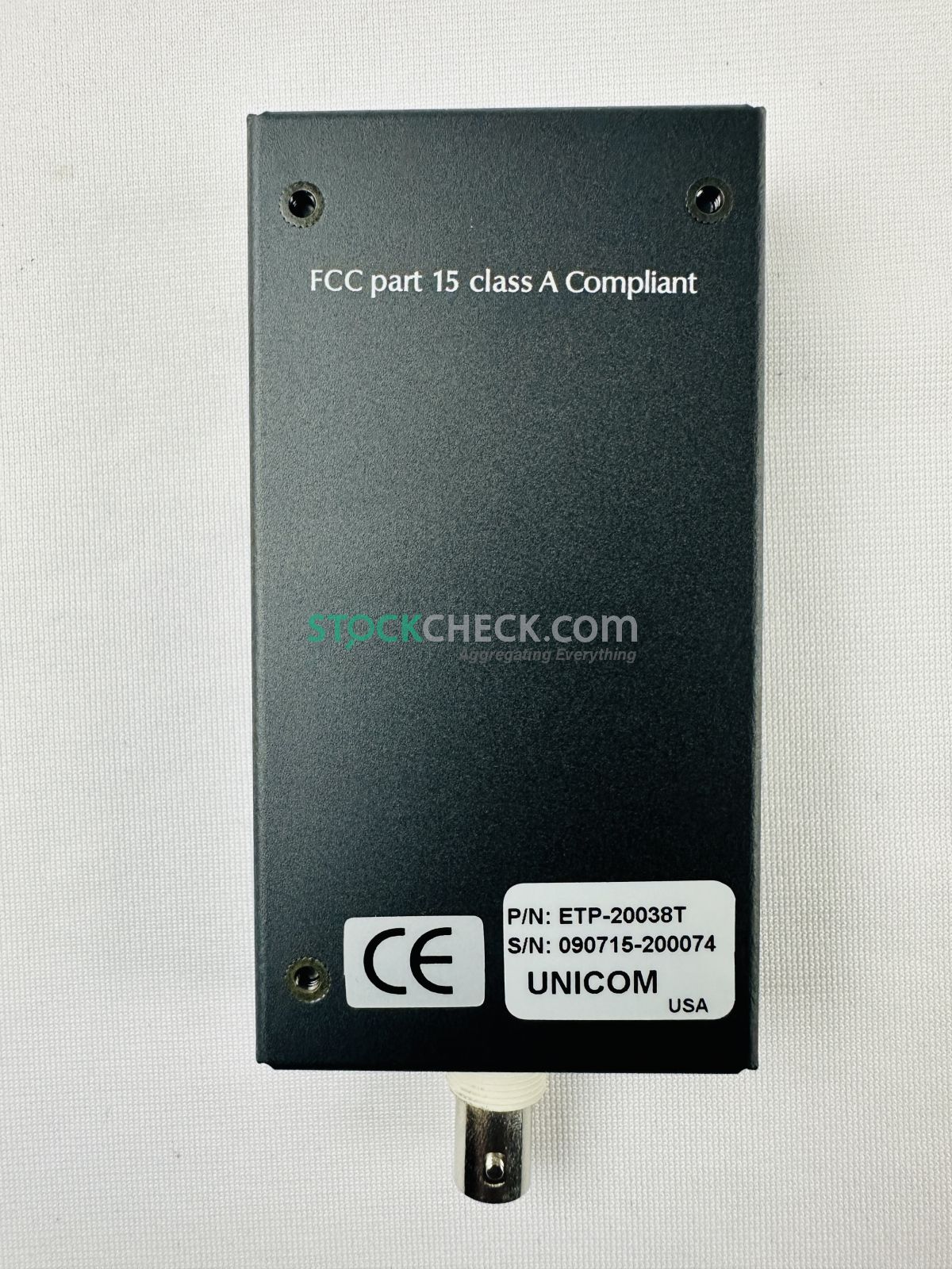 Unicom ETP-20038T Xtend-2/T 10Base-2/T Converter Unicom ETP-20038T Xtend-2/T 10Base-2/T Converter