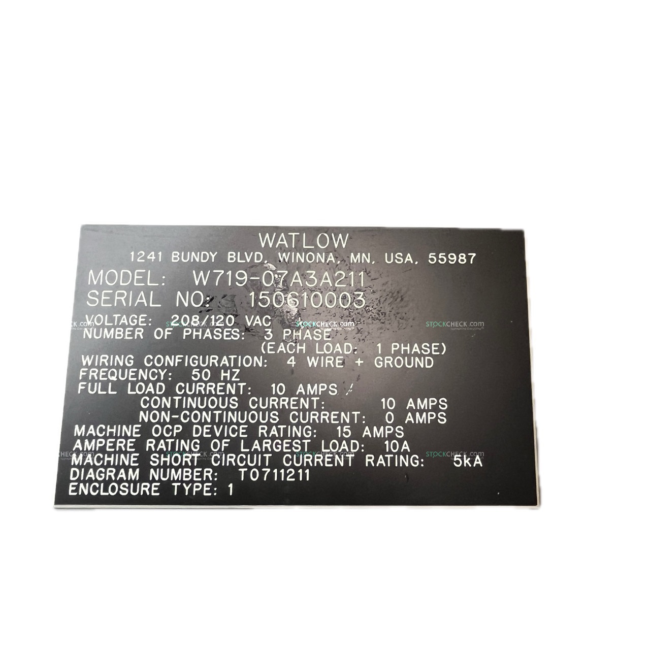 Watlow W719-07A3A211 Industrial Control Panel Watlow W719-07A3A211 Industrial Control Panel