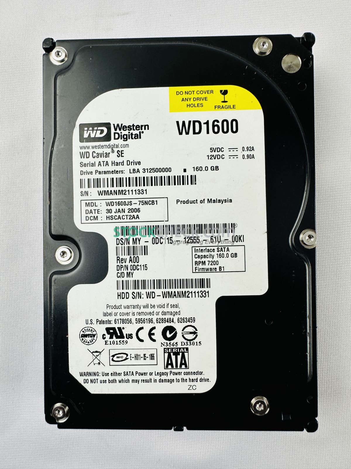 WD1600JS-75NCB1