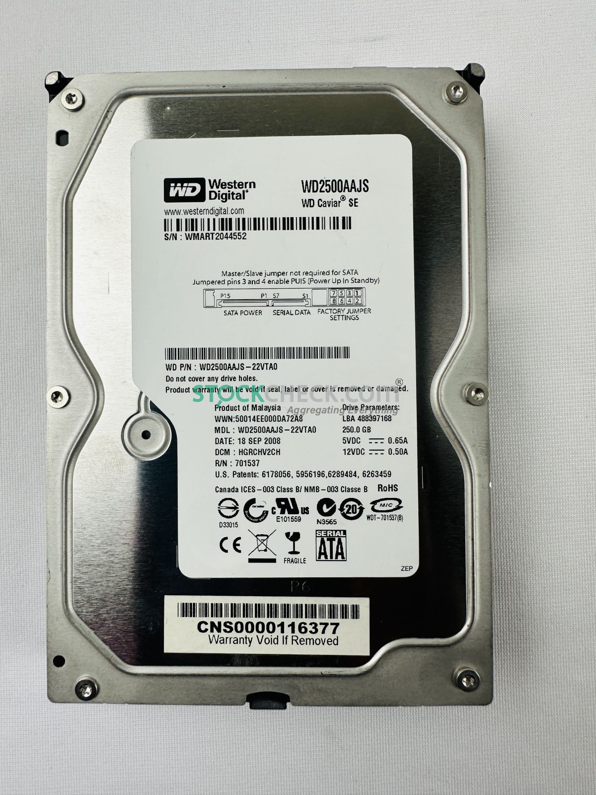 WD2500AAJS-22VTA0
