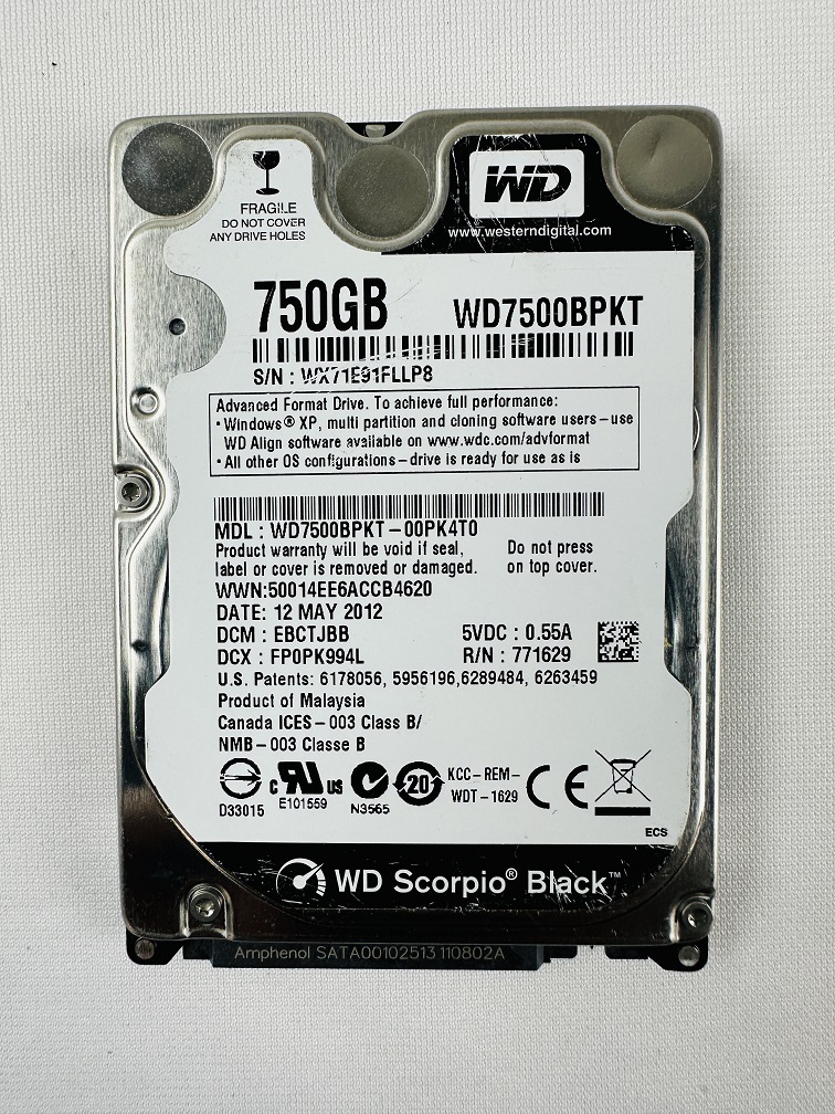 WD7500BPKT-00PK4T0